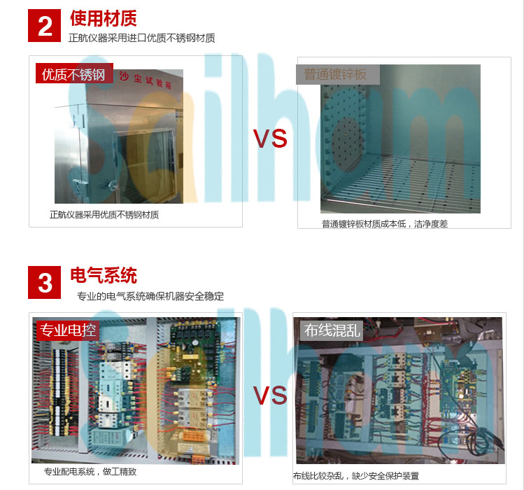 耐塵試驗(yàn)箱細(xì)節(jié)對(duì)比介紹